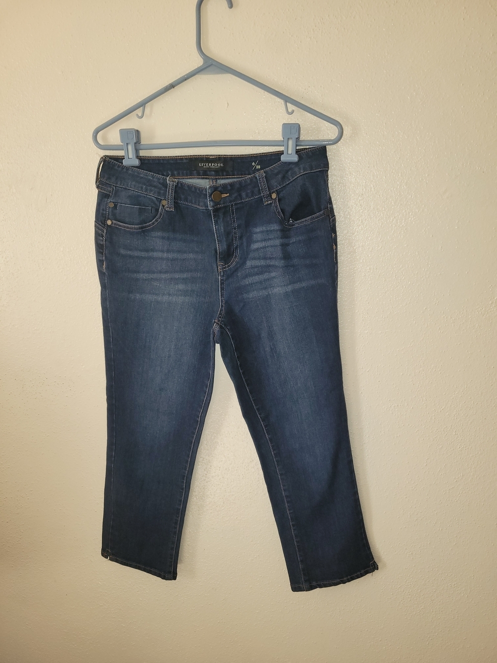 Liverpool Dark Wash Milly Hugger Capri Women’s Jeans  6/28